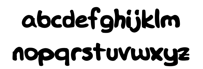 DK Hand Regular Font LOWERCASE