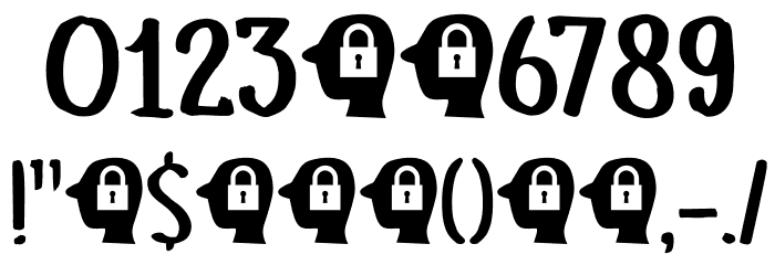 DK Headlock Regular Font OTHER CHARS