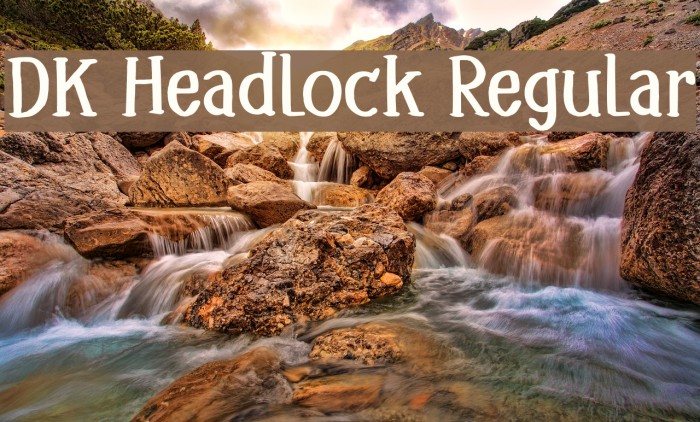 DK Headlock Regular Font examples