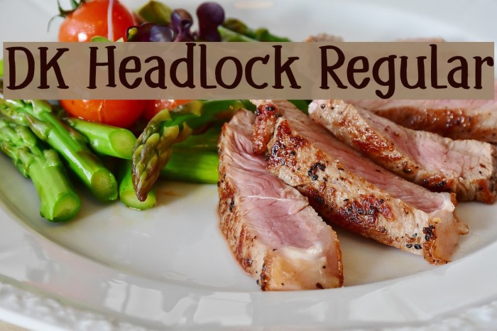 DK Headlock Regular Font examples