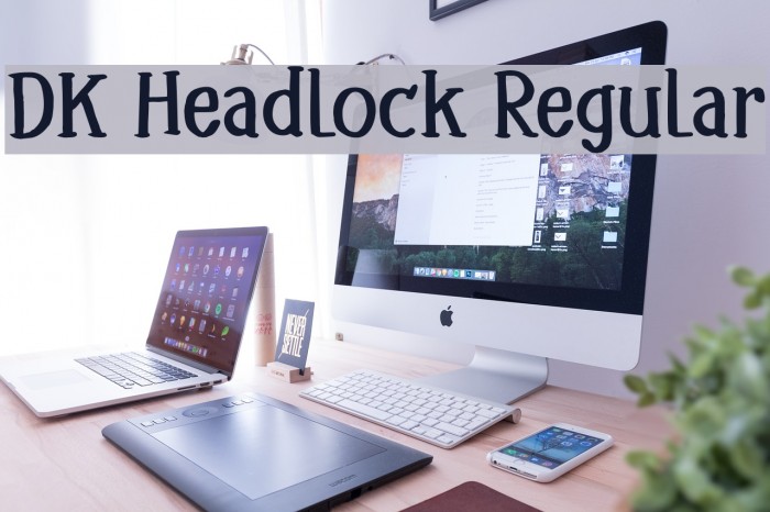 DK Headlock Regular Font examples