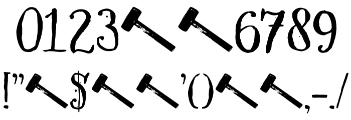 DK Hexenhammer Regular Font OTHER CHARS