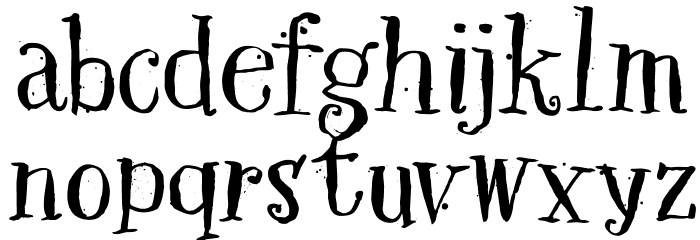 DK Hexenhammer Regular Font LOWERCASE