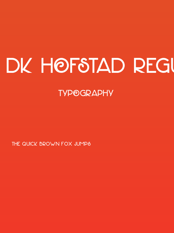 DK Hofstad Regular Poster