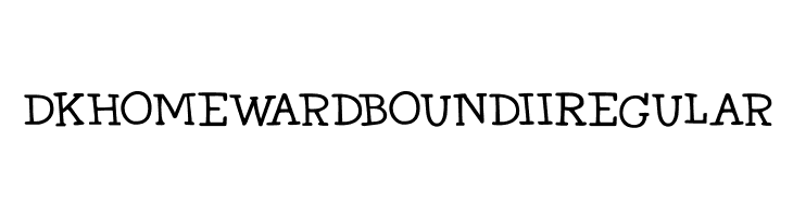 DK Homeward Bound II Regular  Free Fonts Download