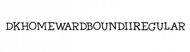 DK Homeward Bound II Regular  नि: शुल्क फ़ॉन्ट्स डाउनलोड