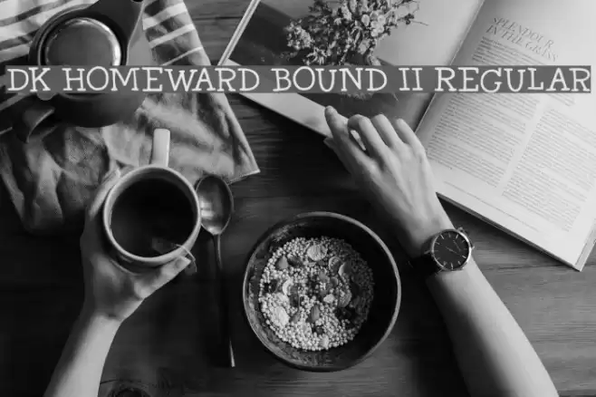 DK Homeward Bound II Regular Fonte examples