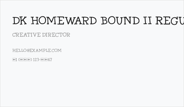 DK Homeward Bound II Regular Business Card