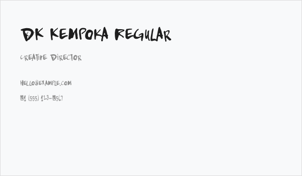 DK Kempoka Regular Business Card