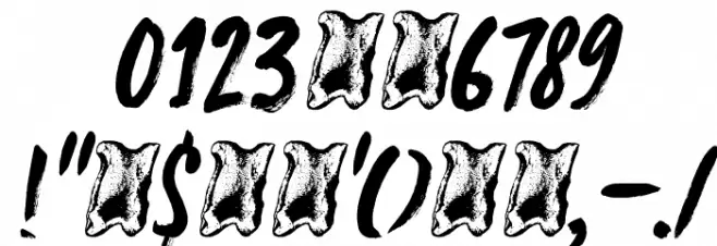 DK Knucklebones Regular Font OTHER CHARS