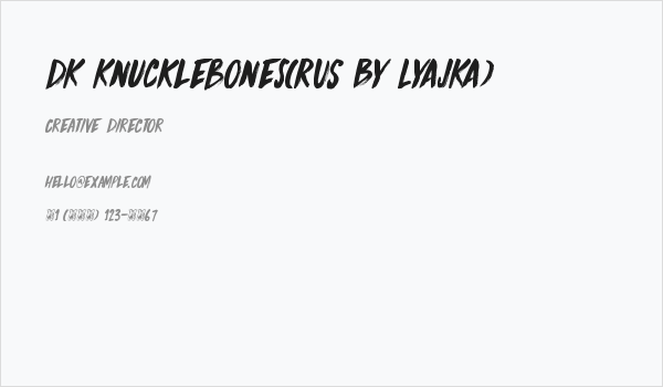 DK Knucklebones(RUS BY LYAJKA) Business Card