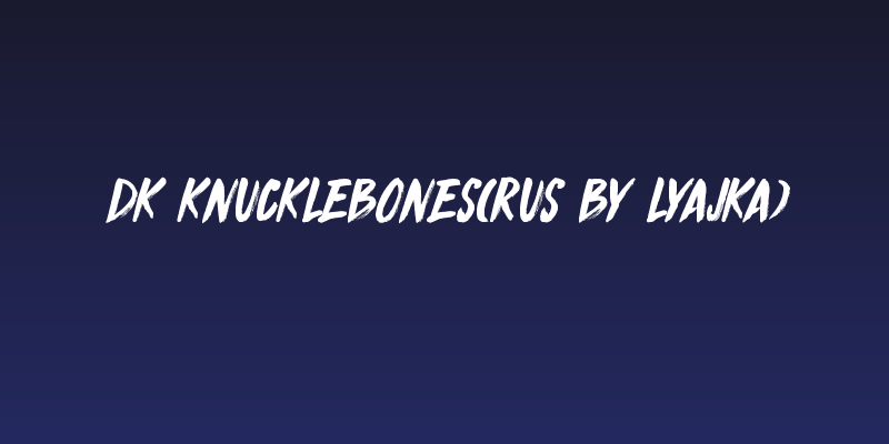 DK Knucklebones(RUS BY LYAJKA) Social Header