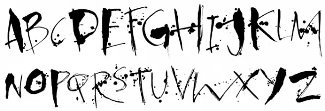 DK Kodama Forest Regular Font UPPERCASE