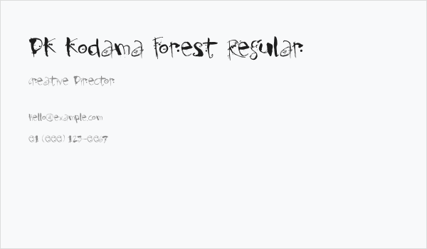 DK Kodama Forest Regular Business Card