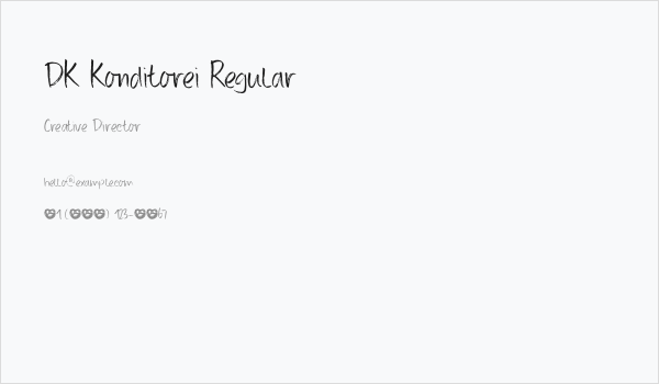 DK Konditorei Regular Business Card