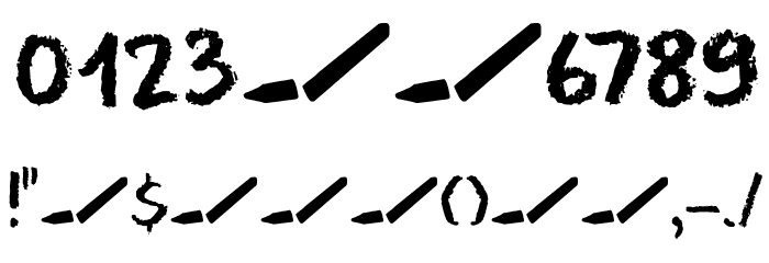 DK Leftover Crayon Regular Font OTHER CHARS