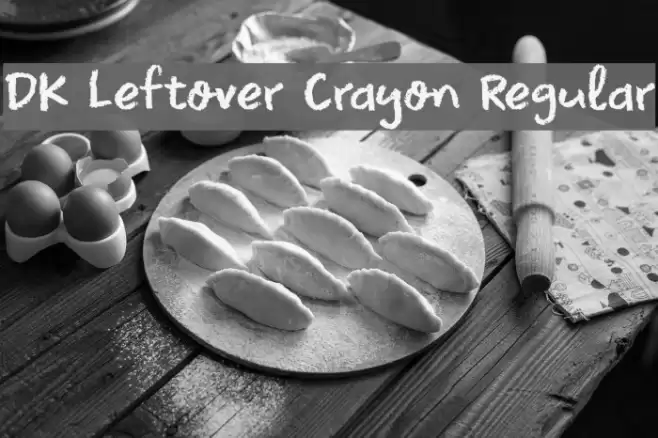 DK Leftover Crayon Regular Font examples
