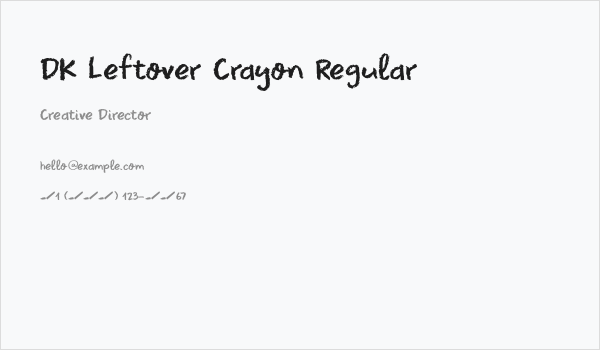 DK Leftover Crayon Regular Business Card