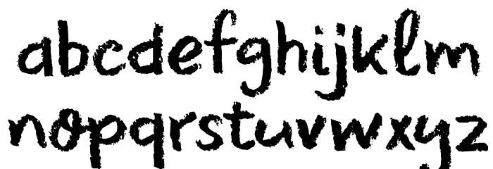 DK Leftover Crayon Regular Font LOWERCASE