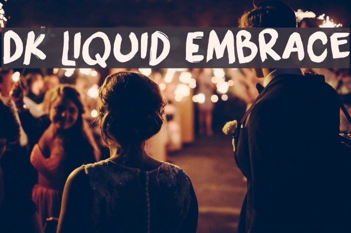 DK Liquid Embrace Font examples