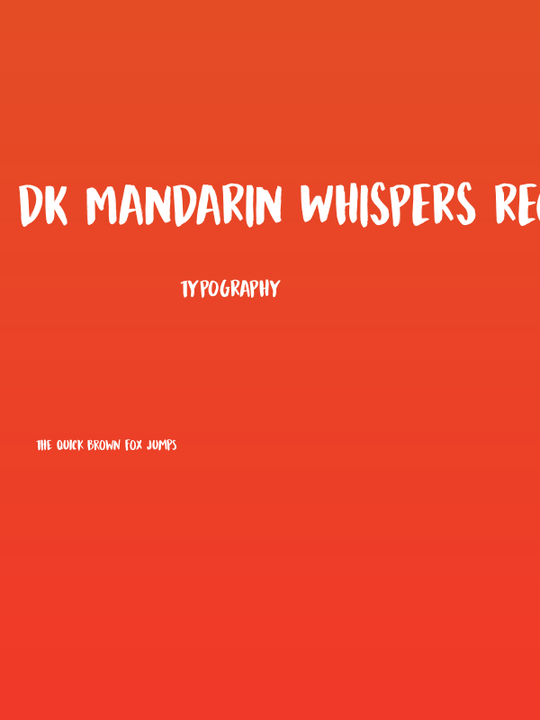 DK Mandarin Whispers Regular Poster