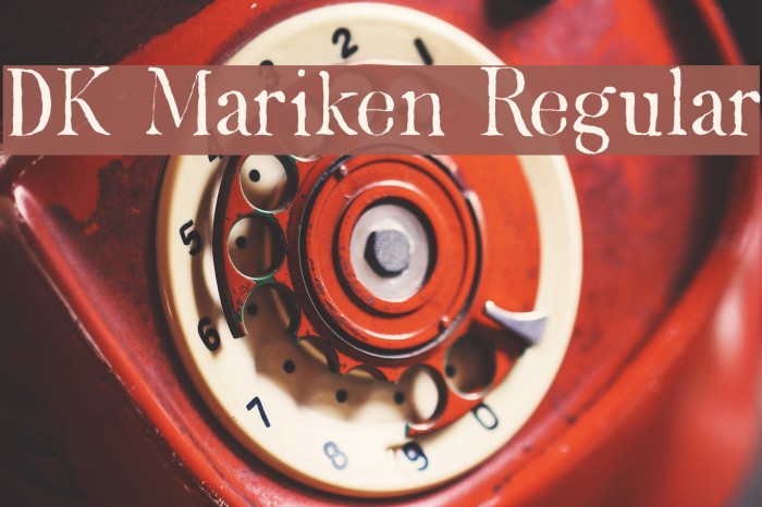 DK Mariken Regular Font examples