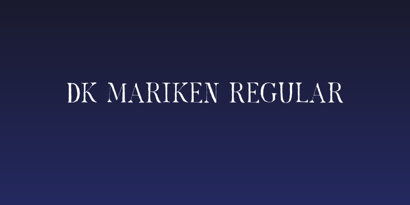DK Mariken Regular Social Header