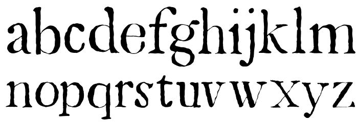 DK Mariken Regular Font LOWERCASE