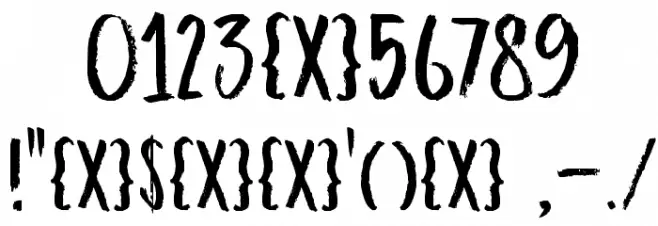 DK Midnight Chalker Regular Font OTHER CHARS