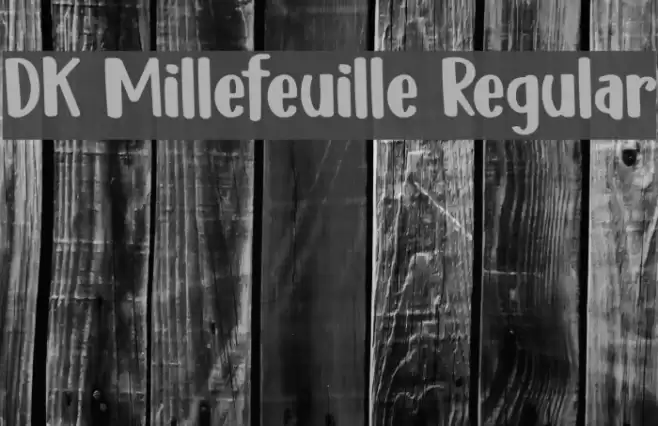 DK Millefeuille Regular Font examples