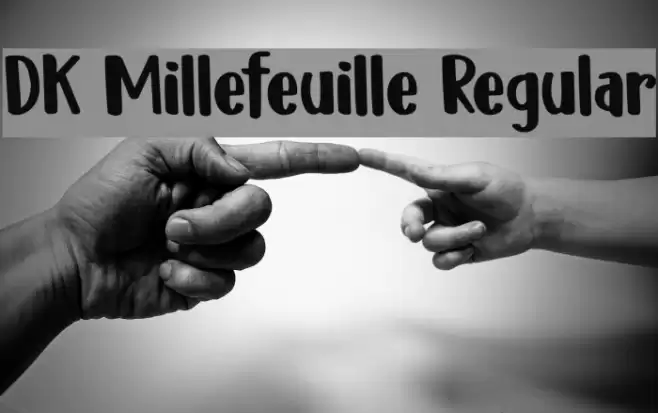 DK Millefeuille Regular Font examples