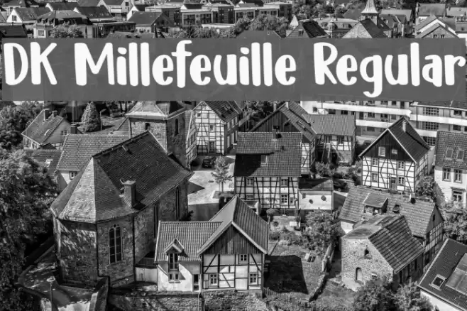 DK Millefeuille Regular Font examples