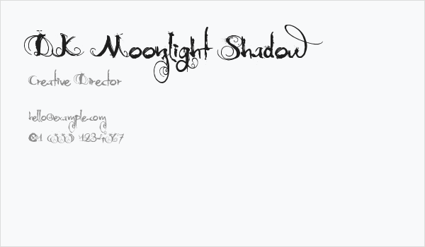 DK Moonlight Shadow Business Card