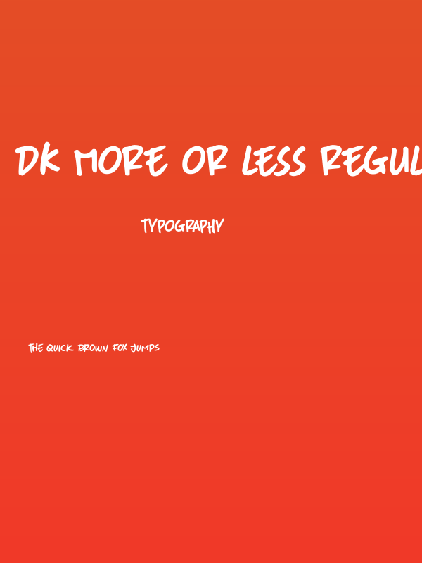 DK More Or Less Regular Poster
