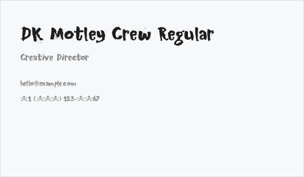 DK Motley Crew Regular Business Card