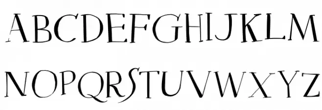 DK Mysterious Regular Caratteri MAIUSCOLE