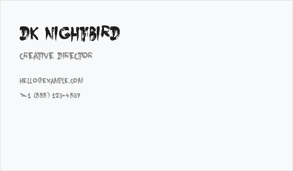 DK Nightbird Business Card