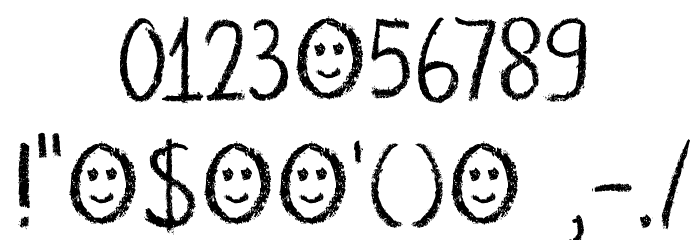 DK Nouveau Crayon Regular フォント その他の文字
