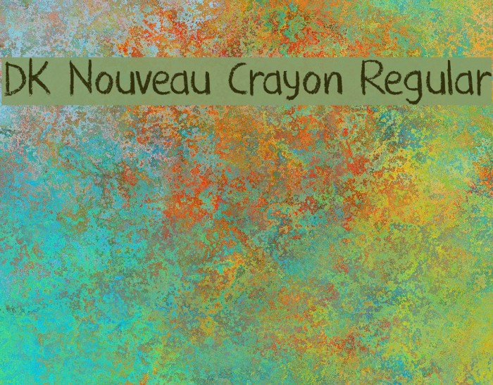 DK Nouveau Crayon Regular フォント examples