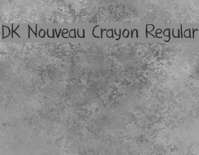 DK Nouveau Crayon Regular Fonte examples