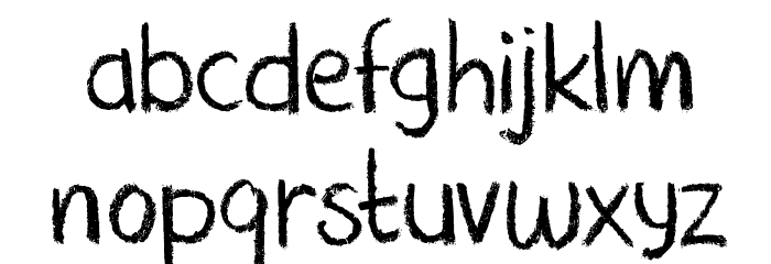 DK Nouveau Crayon Regular フォント 小文字