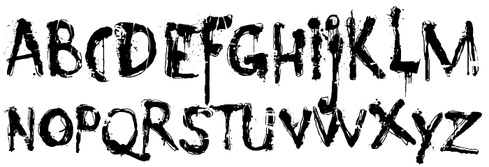DK Nyctophobia Font LOWERCASE