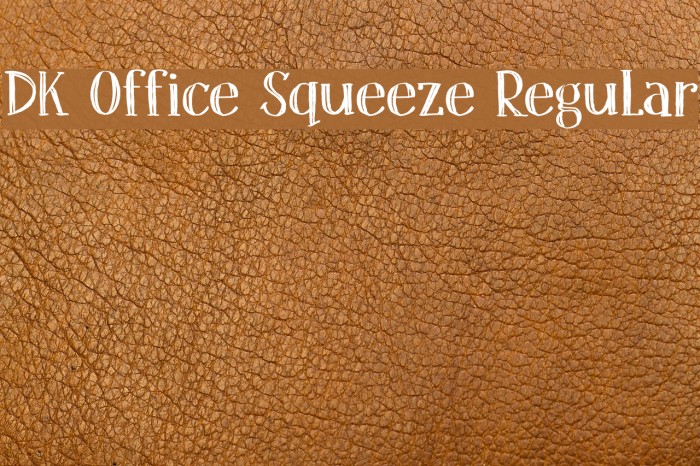 DK Office Squeeze Regular फ़ॉन्ट examples