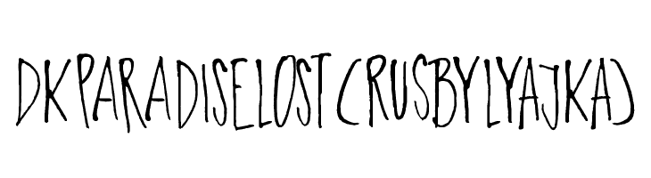 DK Paradise Lost(RUS BY LYAJKA)  font caratteri gratis