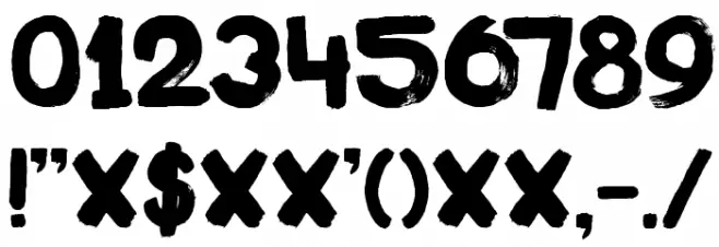 DK Plakkaat Font OTHER CHARS