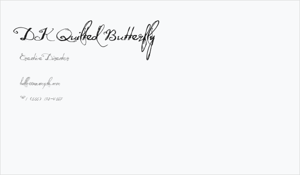 DK Quilted Butterfly Business Card