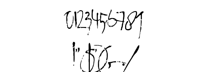 DK Rat Infested Mailbox Font OTHER CHARS