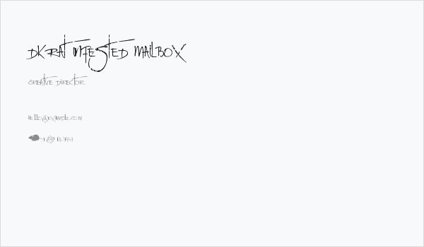 DK Rat Infested Mailbox Business Card