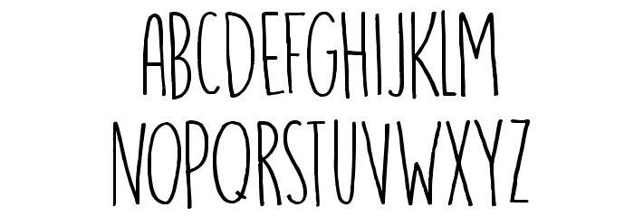 DK Running Hipster Regular Font LOWERCASE