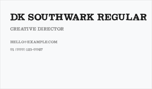 DK Southwark Regular Business Card